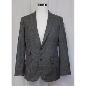 J CREW LUDLOW JACKET IN WINDOWPANE ITALIAN WOOL COTTON GREY (PEW) 40R 07170 NWT